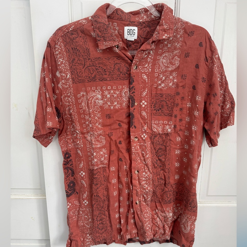 Bandana Print Linen Shirt by BDG